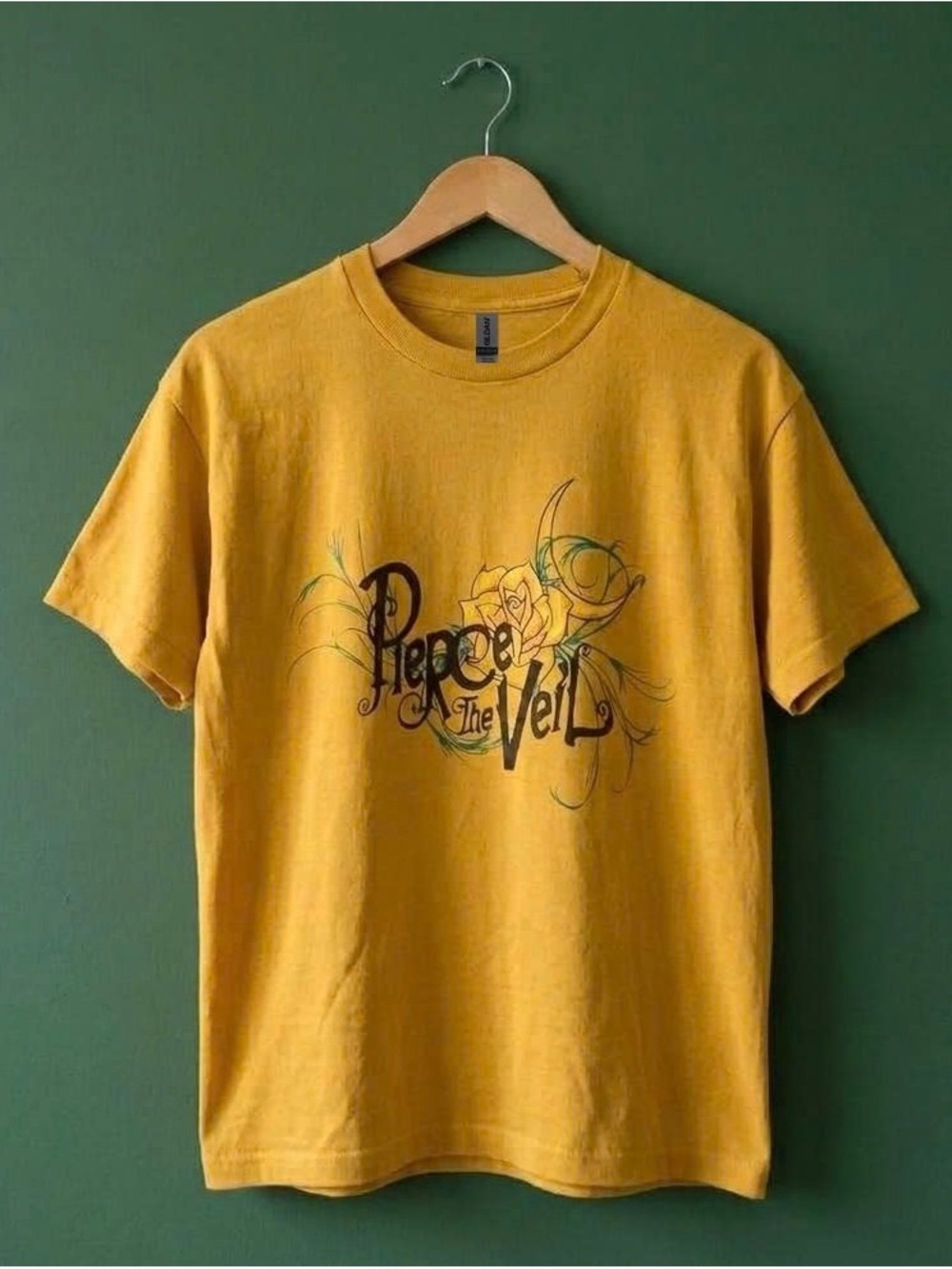 Pierce The Veil Graphic T-Shirt – Yellow Cotton Band Tee